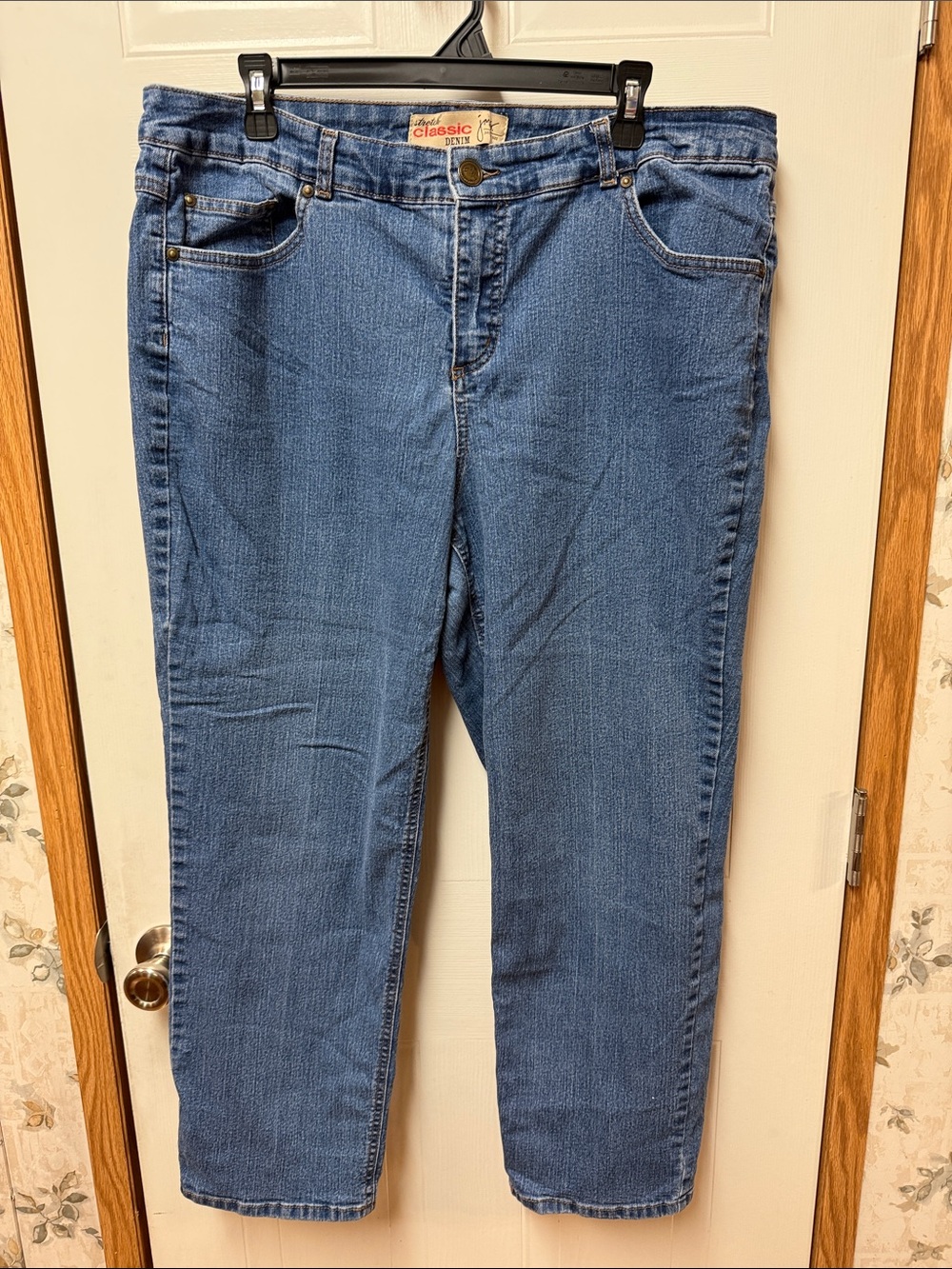 Just My Size Classic Straight-Leg Jeans in Blue Denim 18W